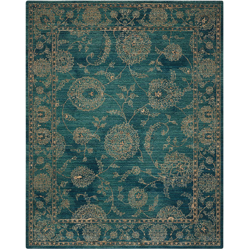 Charlton Home® Mailus Oriental Blue Area Rug & Reviews Wayfair